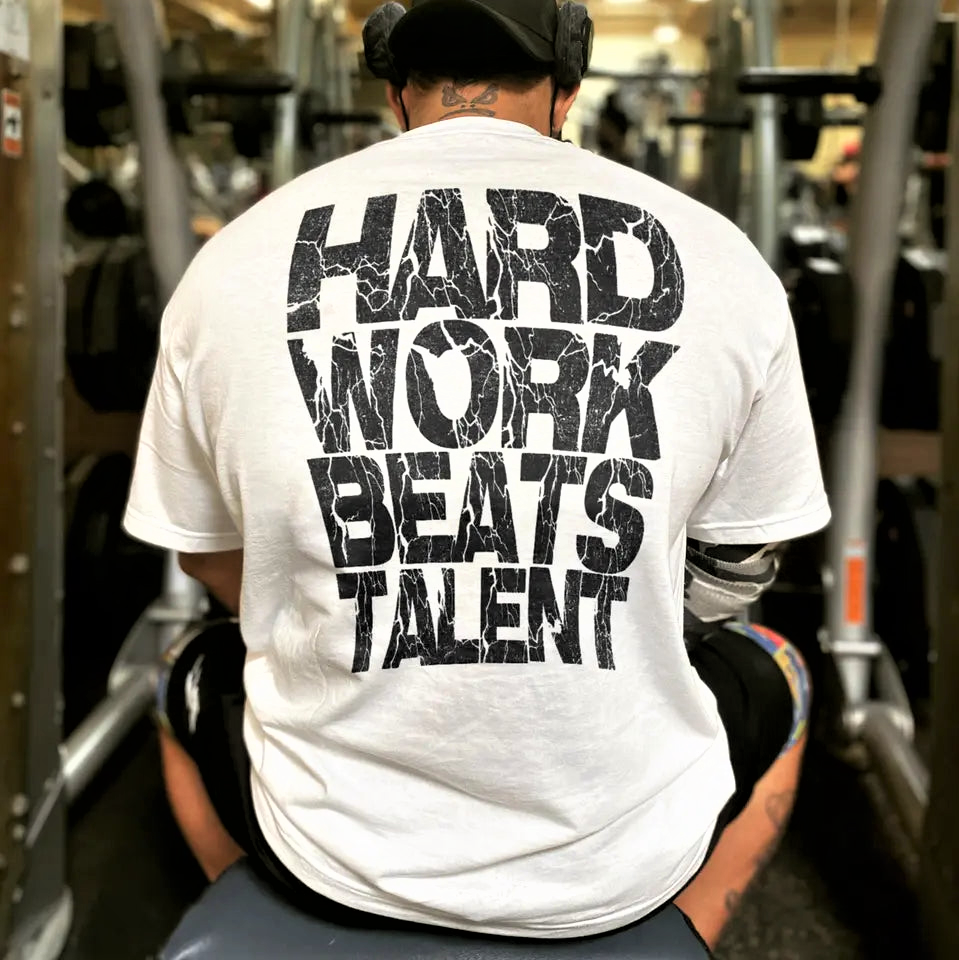 Hard work beats talent   Print Men's T-shirt