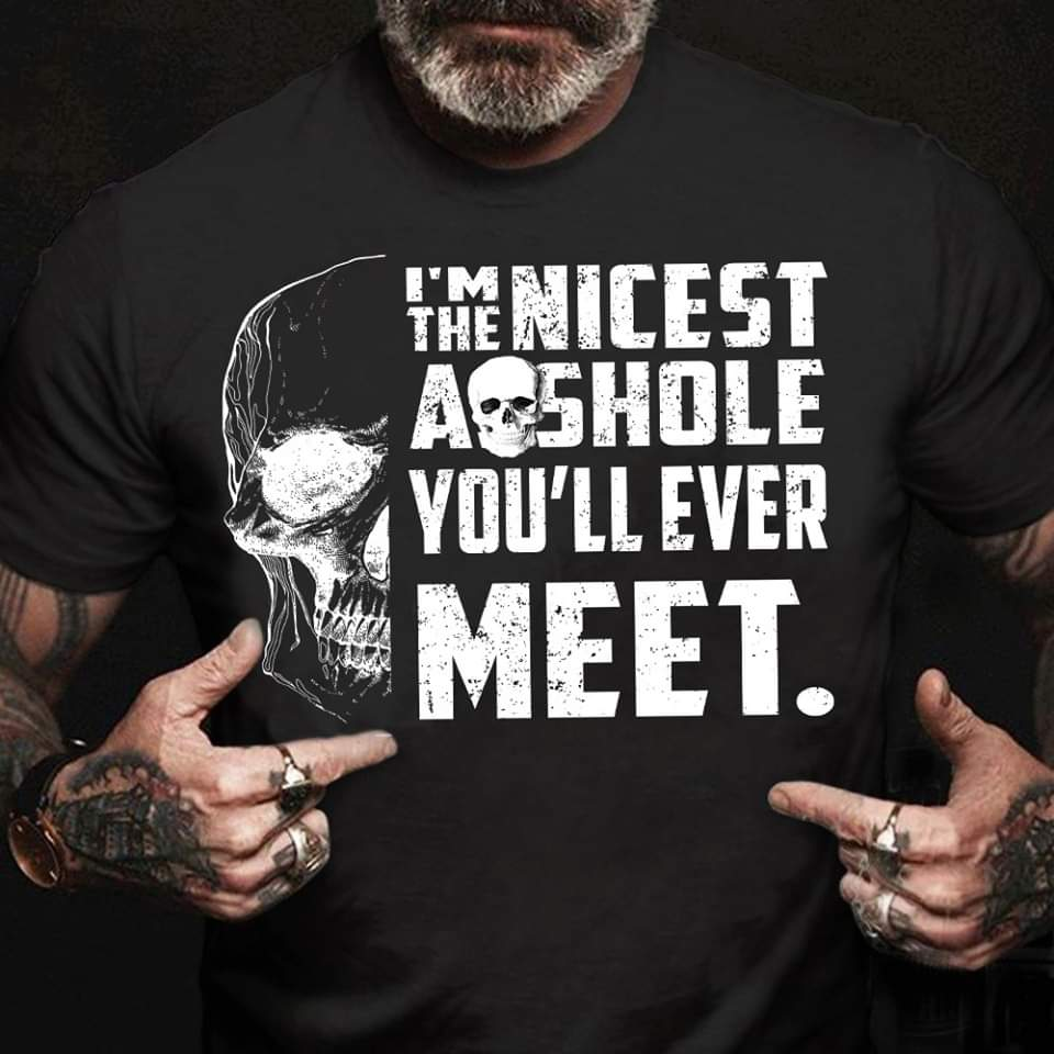 I'm the nicest asshole you'll ever meet printed casual T-shirt