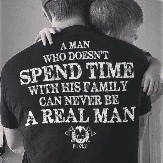 A Man Who Doesn't Spend Time Printed Men's T-shirt