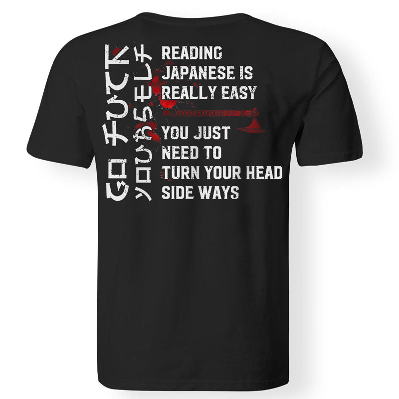 Vikings Reading Japanese Is Really Easy Men's T-shirt