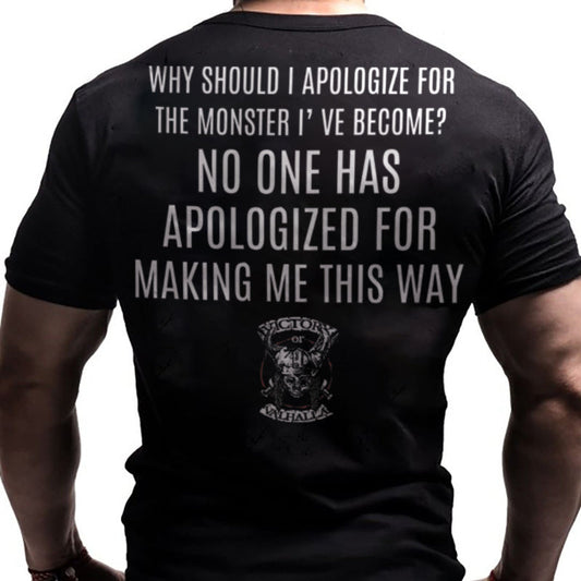 Vikings Why Should I Apologize For Printed Men's T-shirt