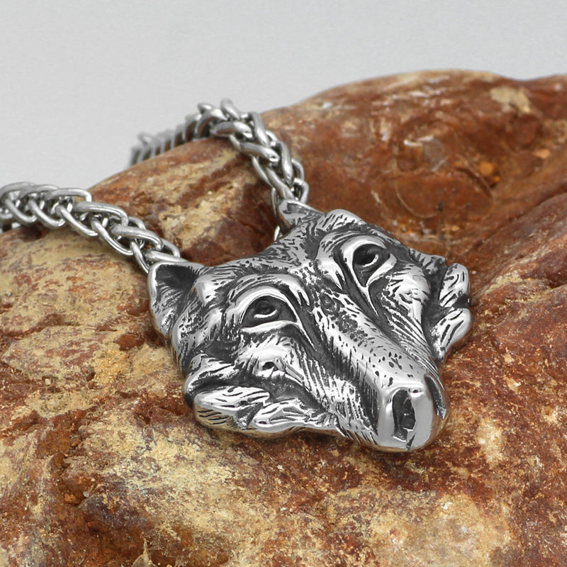 Viking Celtic Wolf Necklace