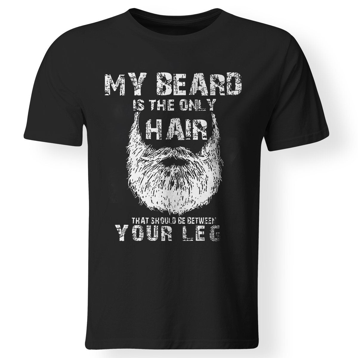 Vikings My Beard Is The Only Hair Printed Men's T-shirt