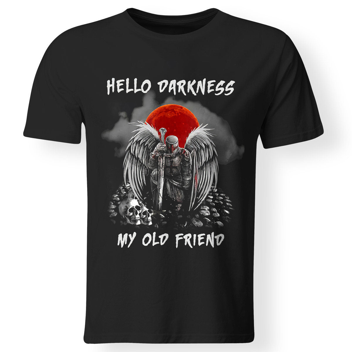 Vikings Hello Darkness My Old Friend Printed Men's T-shirt