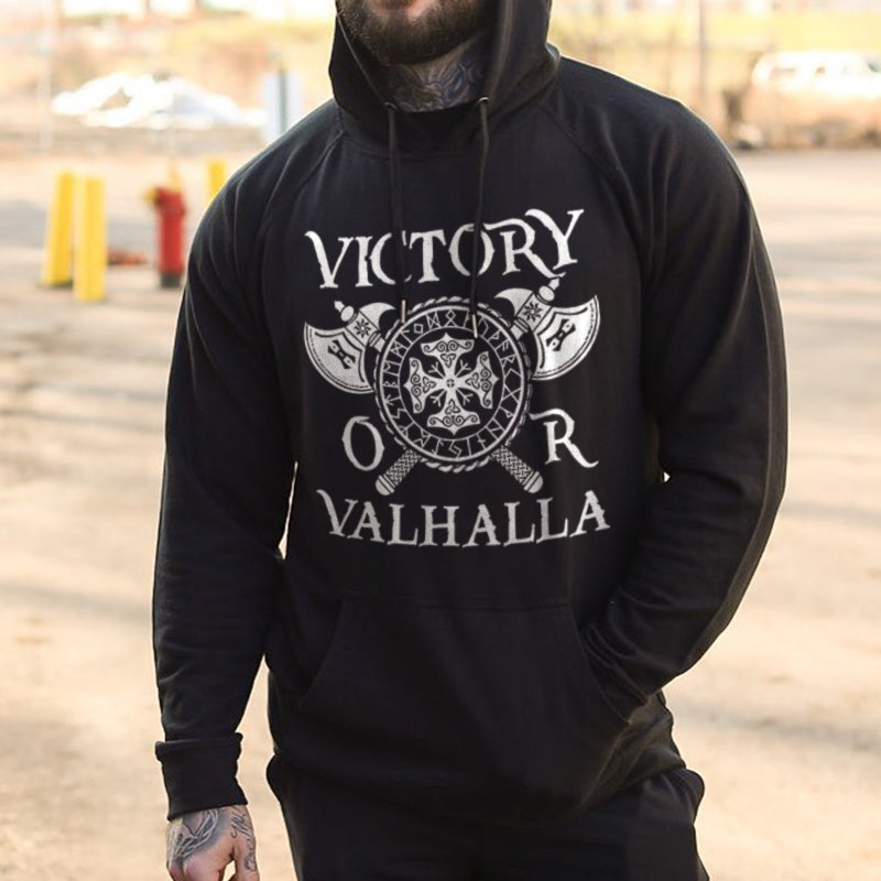 Vikings Victory Or Valhalla Printed Men's Hoodie