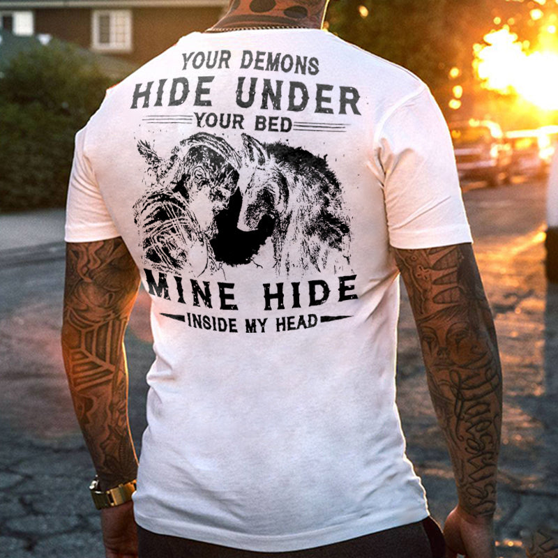 Viking Your Demons Hide Under You Bed T-shirt