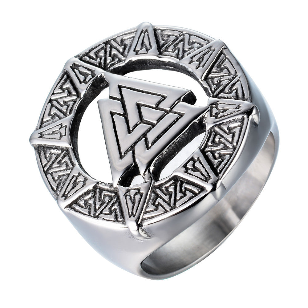 Odin Symbol Men's Casual All-match Ring