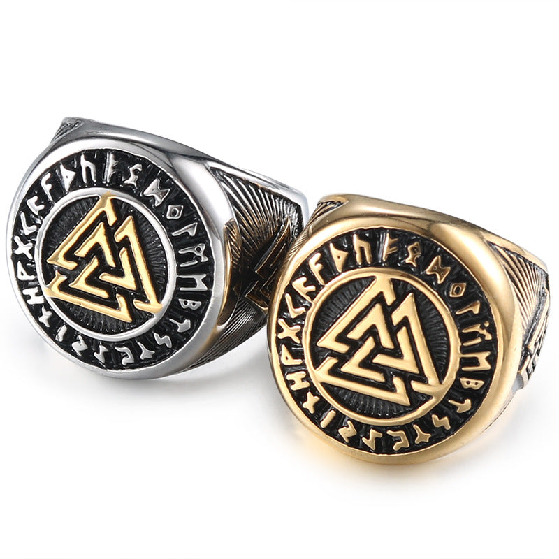 Unique Personality Triangle Symbol Retro Ring