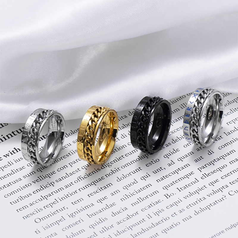 Creative Text Chain Shape Fashion Ring