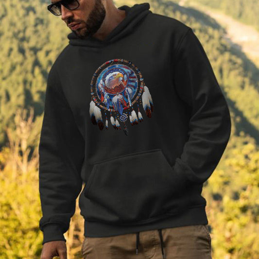 Fashion Eagle Casual Printed Men's Hoodie