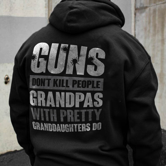 Guns Don't Kill People Printed Men's Hoodie