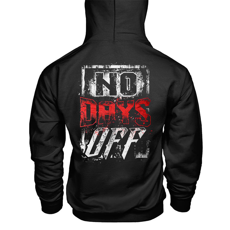 No Days Off Printed Men's Hoodie