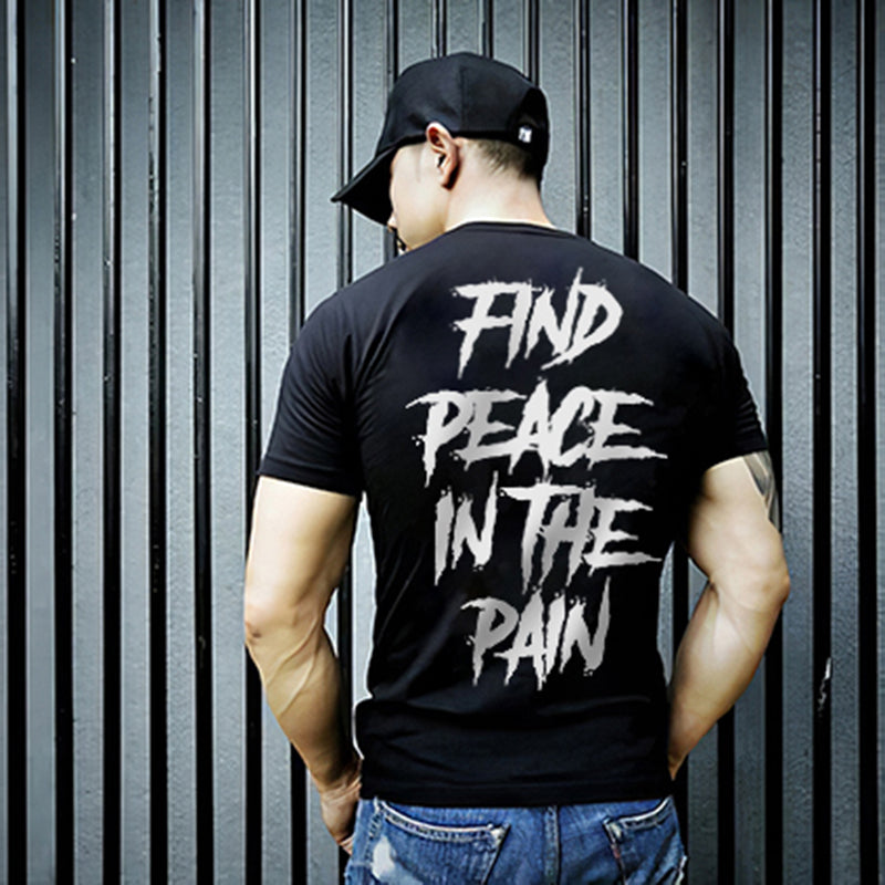 Find Peace In The Rain Men's Crew Neck T-shirt