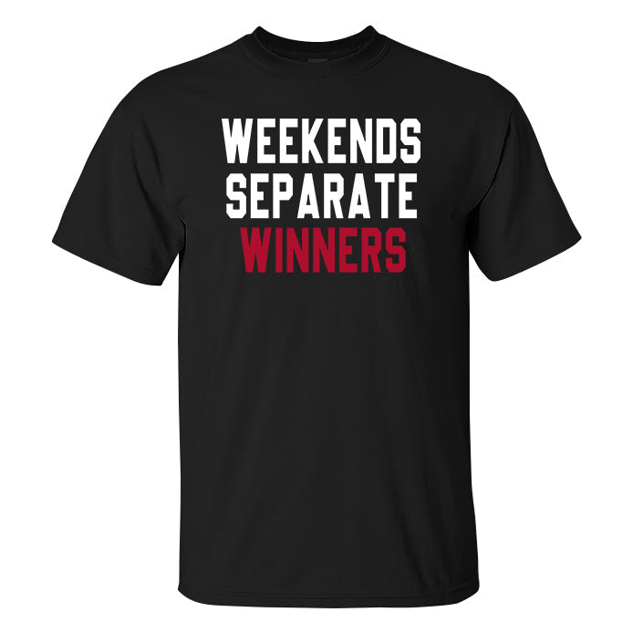 Weekends Separate Winners Printed Men's T-shirt