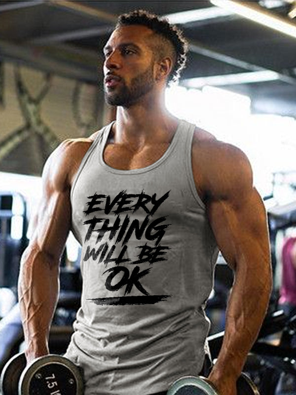 Every Thing Will Be Ok Printed Men's Vest