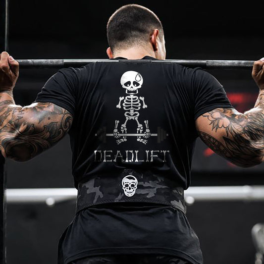 Deadlift Skull Printed Men's T-shirt