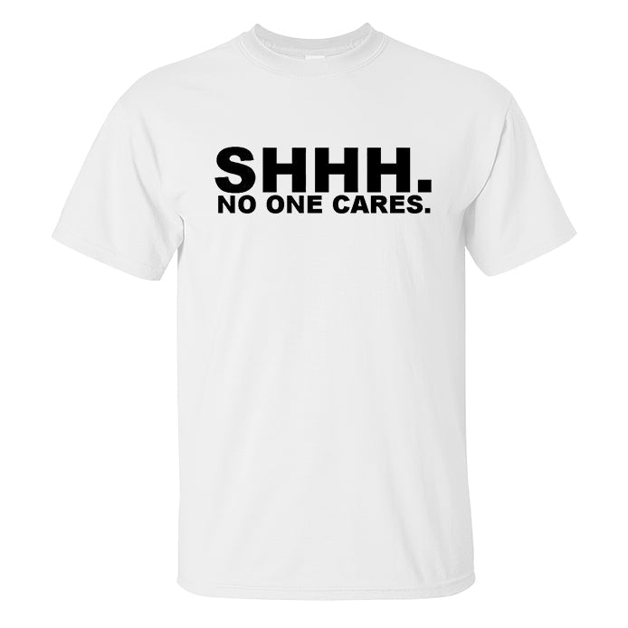 No One Cares Printed Fashionable Men's T-shirt