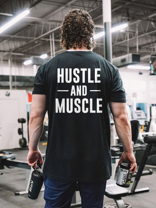 Hustle -And- Muscle Print Men'S T-Shirt