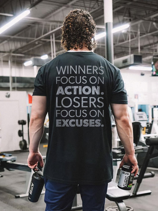 Winners Focus On Action Print Men's T-shirt