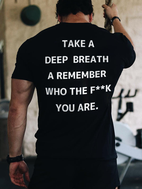 Take A Deep Breath Print Men's T-shirt