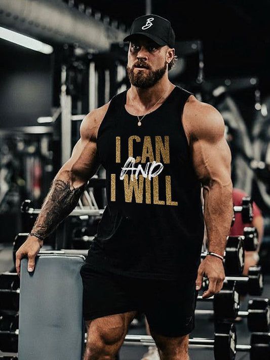 I Can And I Will Print Men's Vest