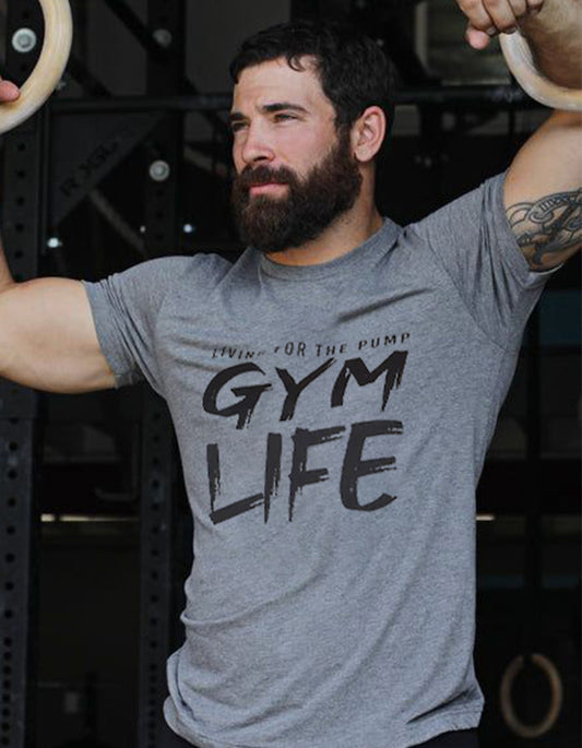 Living For The Pump Gym Life Print Men's T-shirt