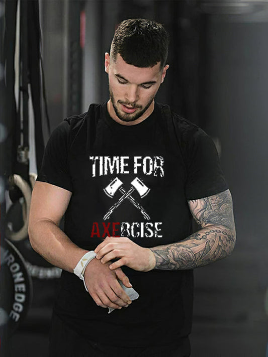 Time For Axercise Printed Men's T-shirt