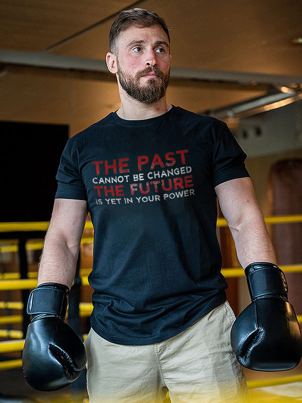 The Past Cannot Be Changed The Future Printed Men's T-shirt