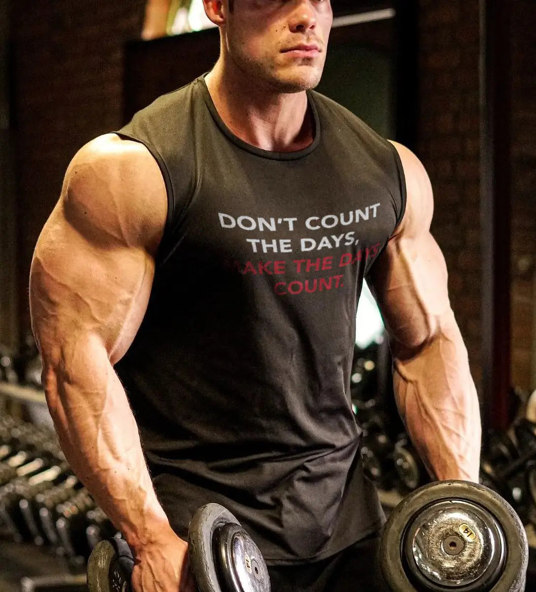 Don't count the days,make the days count Printed Men's Vest