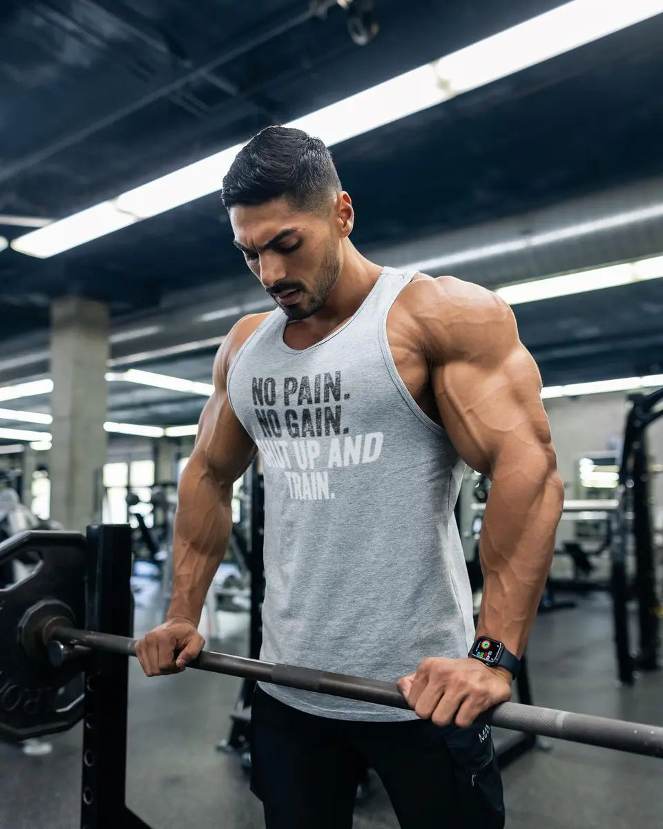 No pain,no gain,shut up and train Printed Men's Vest