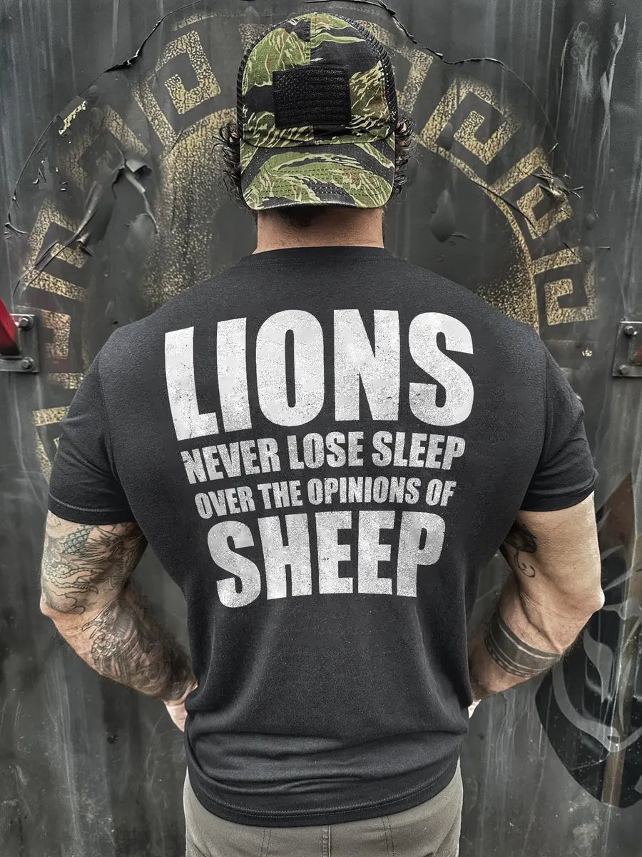 Lions never lose sleep Print Men's T-shirt