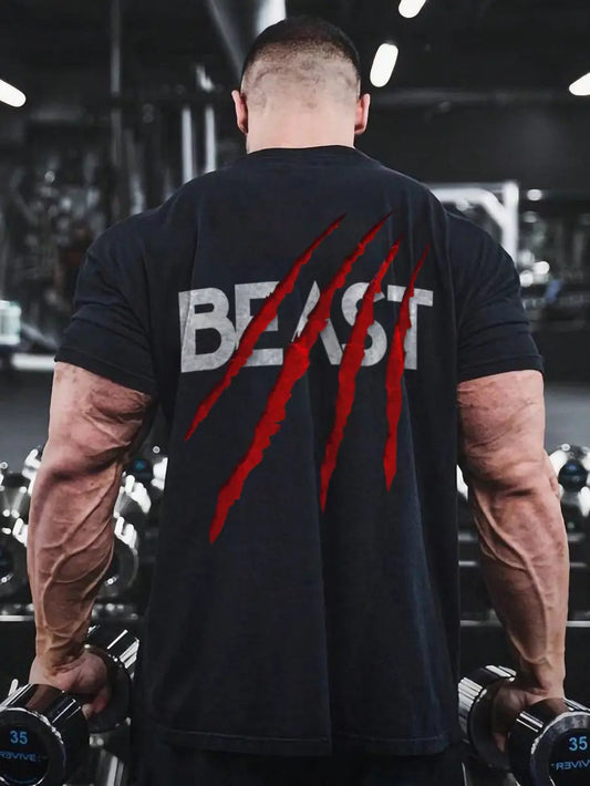 Beast   Print Men's T-shirt