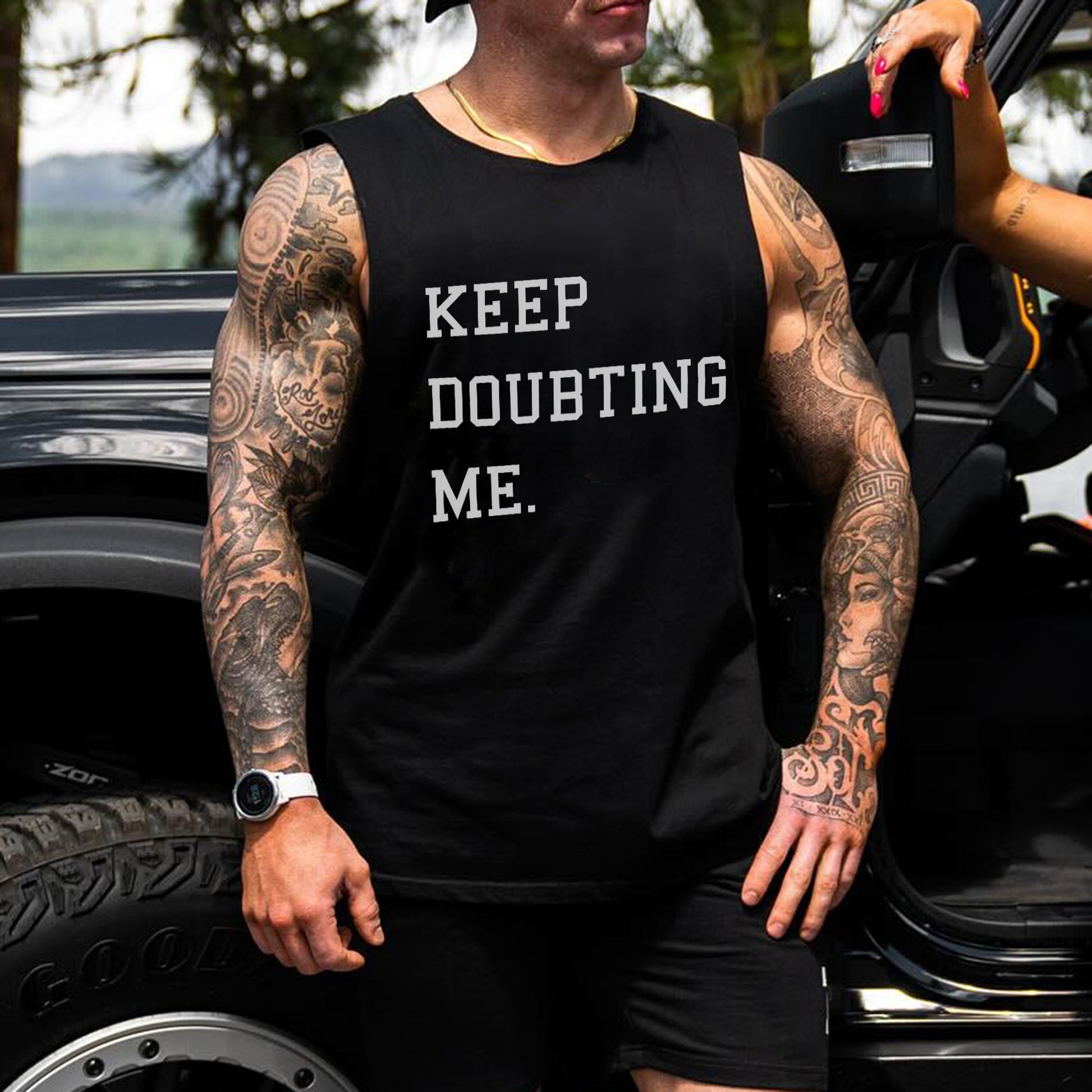 Keep Doubting Me Printed Men's Vest