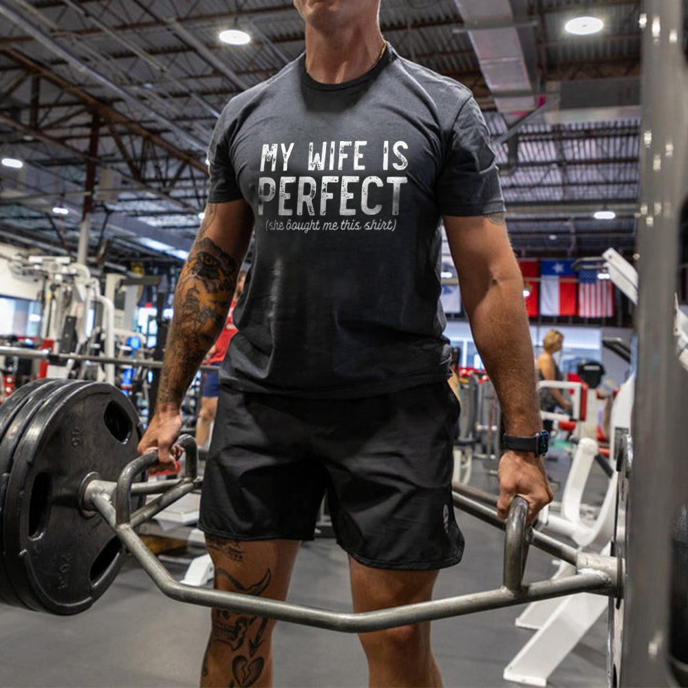 My Wife Is Perfect Printed Men's T-shirt