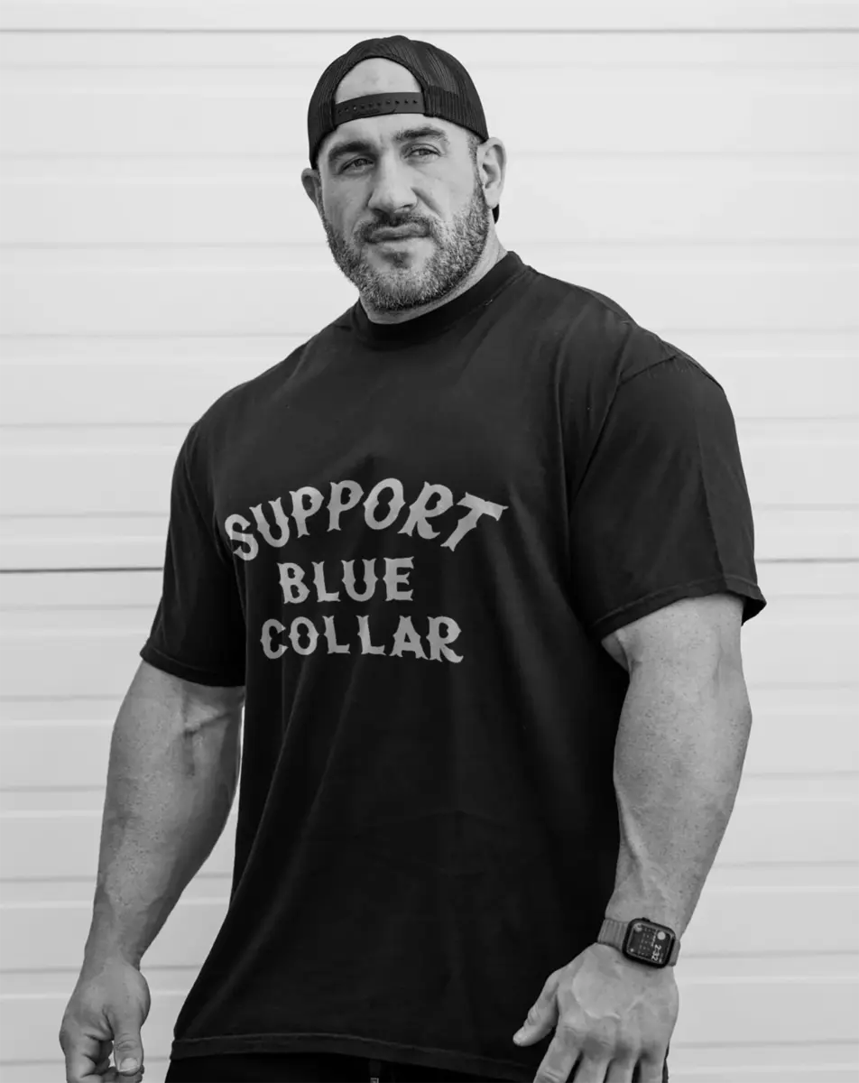 Support blue collar  Print Men's T-shirt