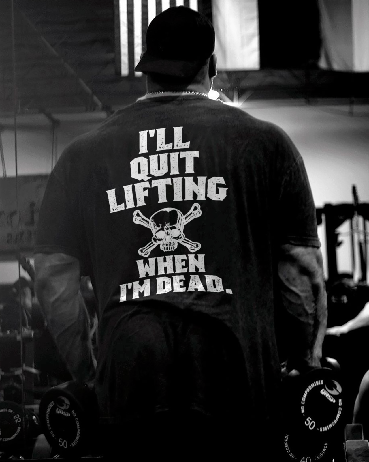 I'll Quit Lifting When I'm Dead Printed Men's T-shirt