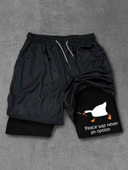 Peace Was Never An Option Printed Men's Shorts