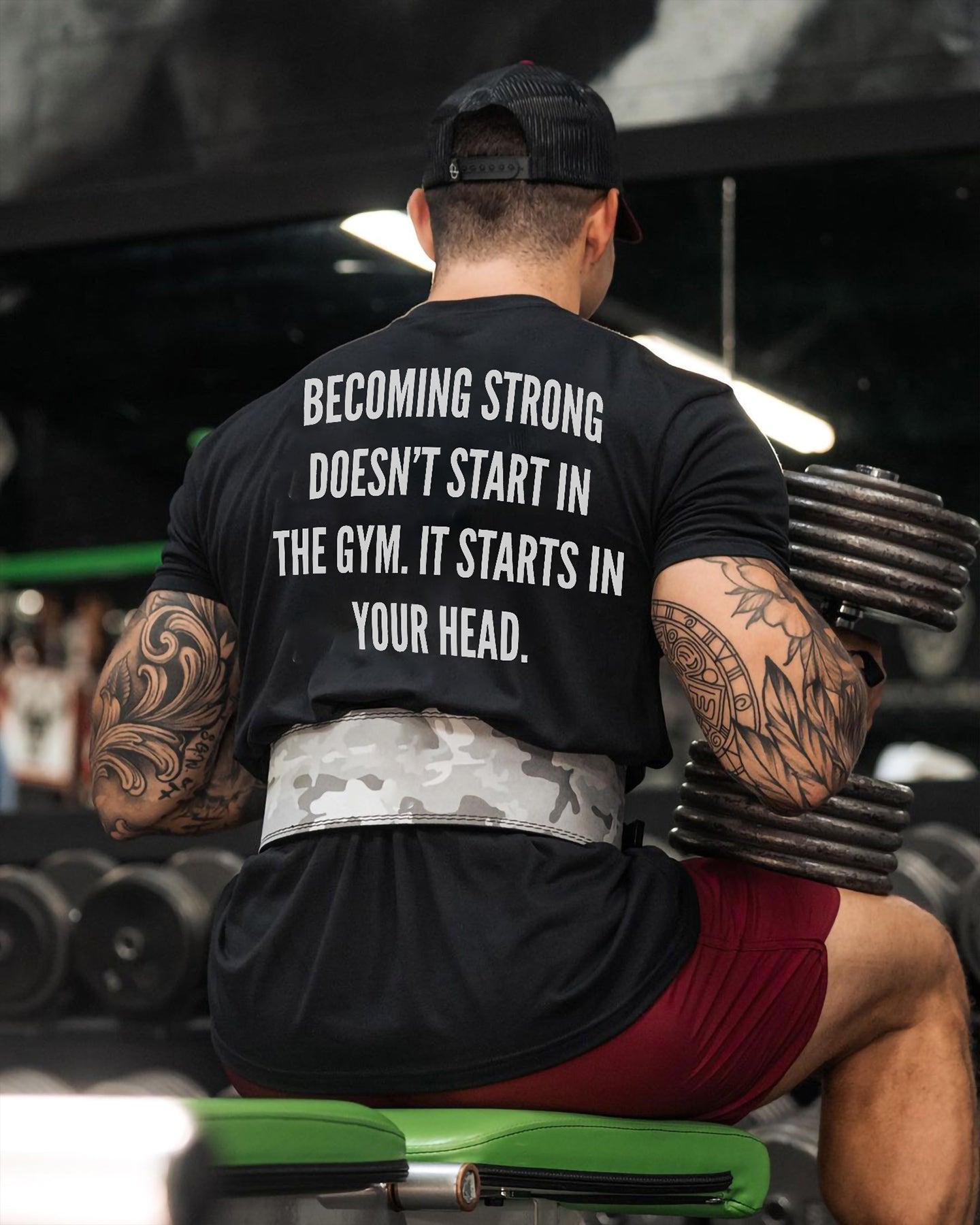 Becoming Strong Doesn't Start In The Gym Printed Men's T-shirt