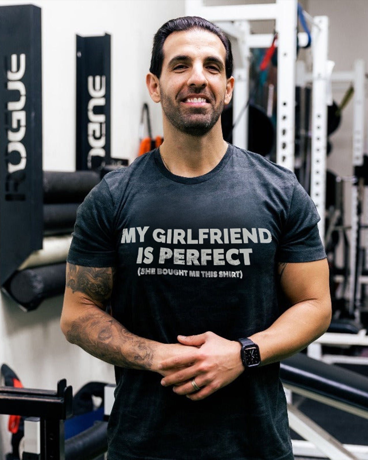 My Girlfriend Is Perfect Printed Men's T-shirt