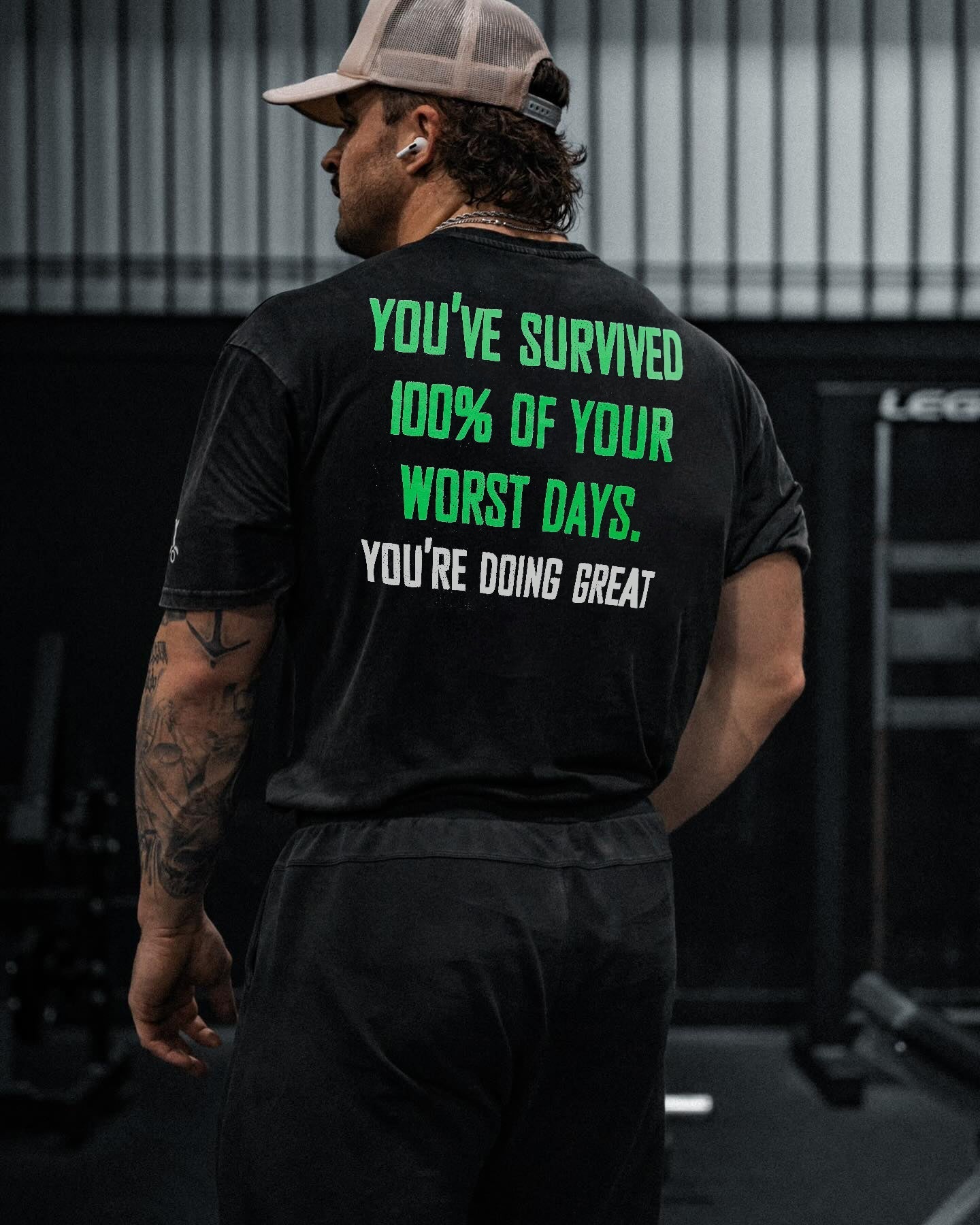 You've Survived 100% Of Your Worst Days Printed Men's T-shirt