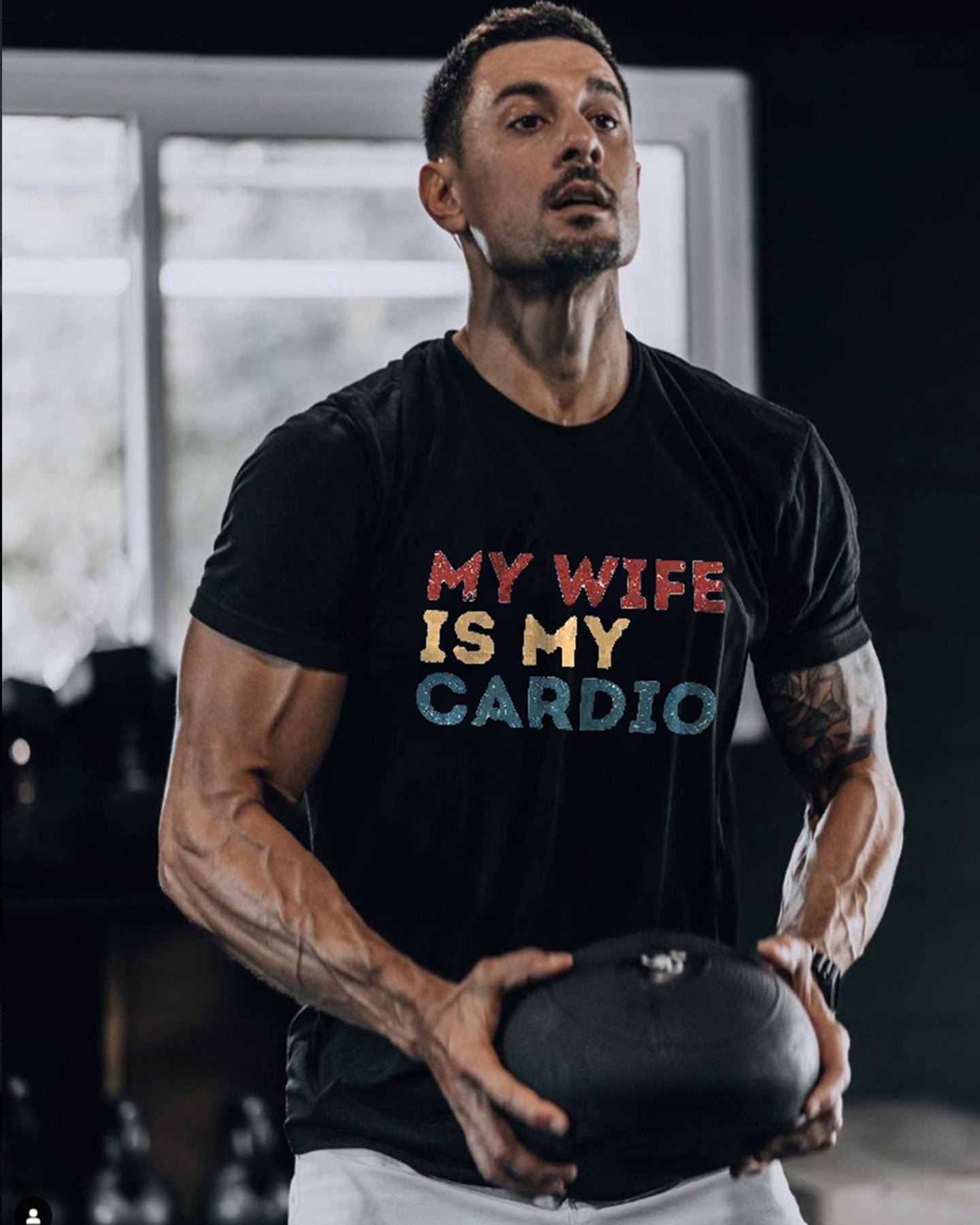 My Wife Is My Cardio Printed Men's T-shir