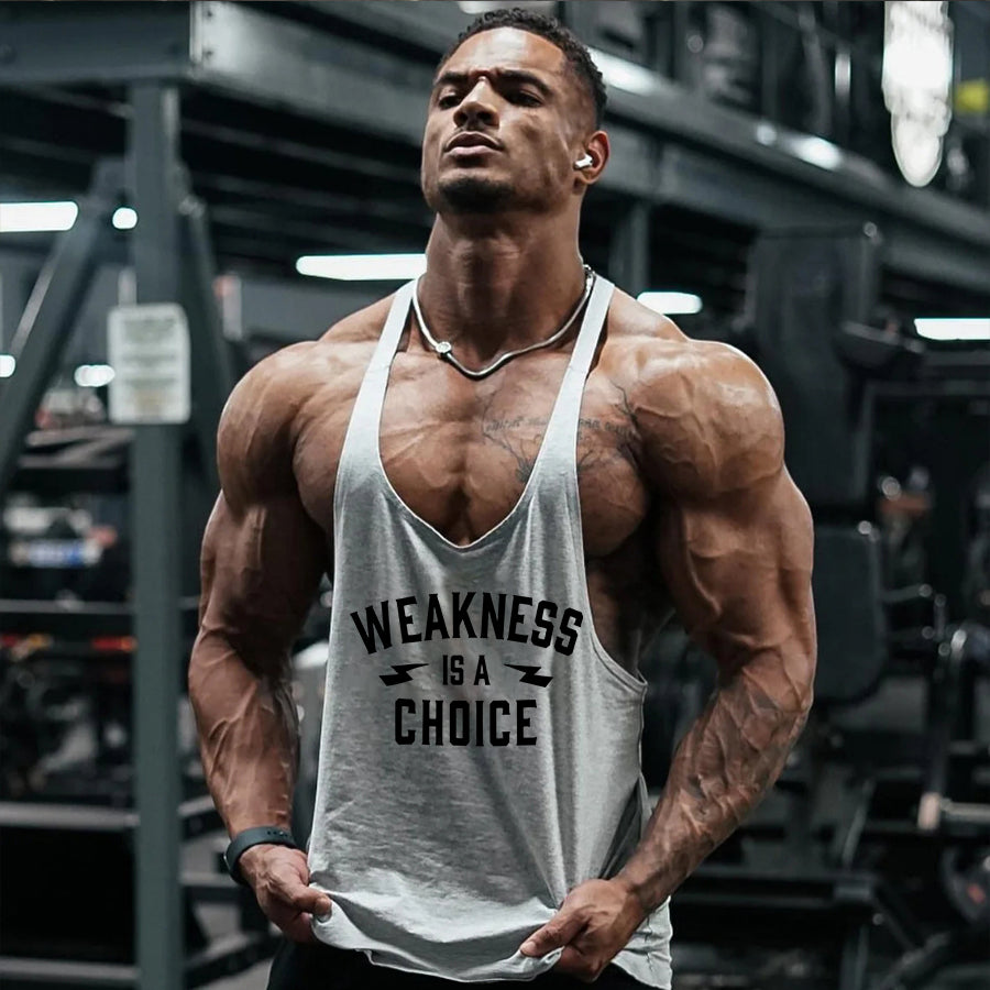 Weakness Is A Choice Printed Men's Tank Top