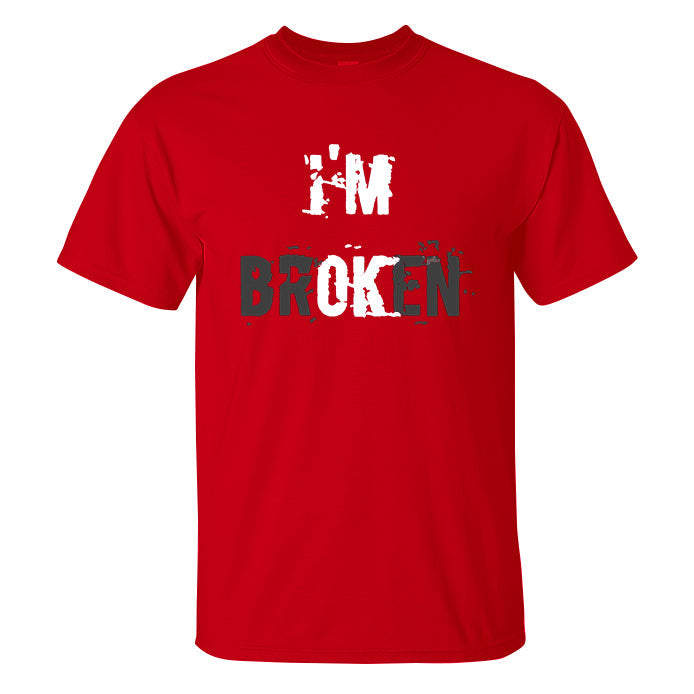 I'm Broken Casual Men's Print T-shirt