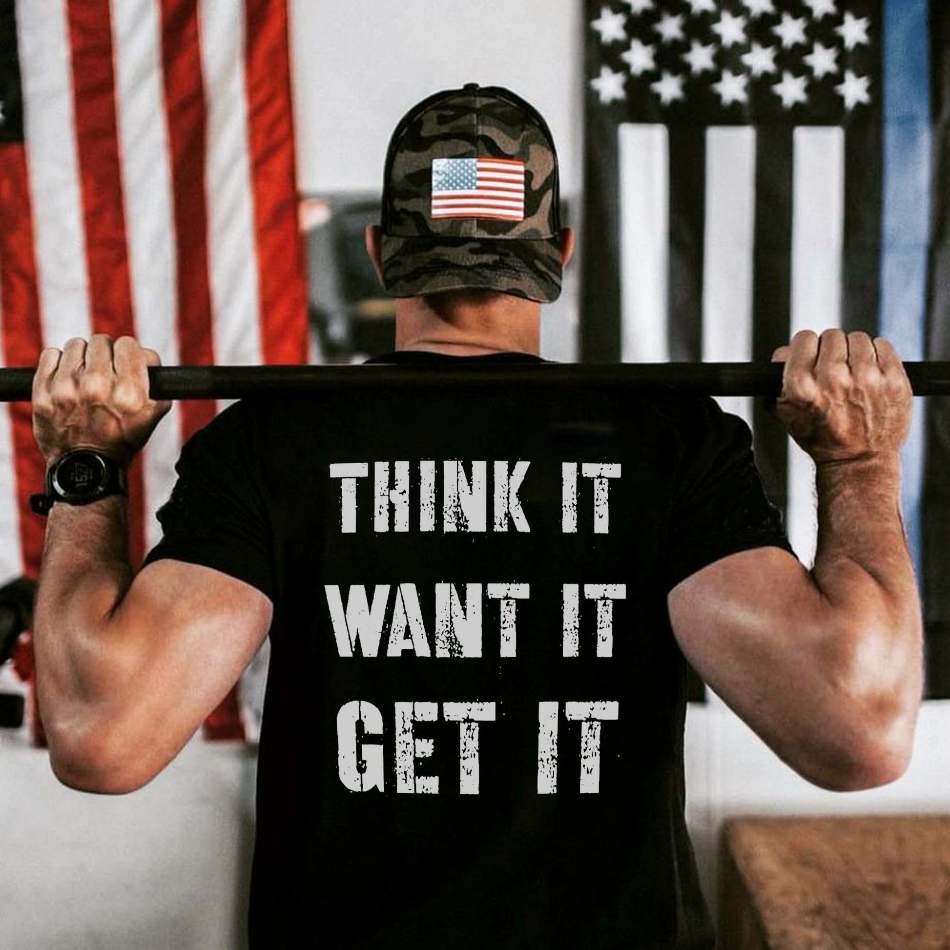 Think It Want It Get It Printed Men's T-shirt