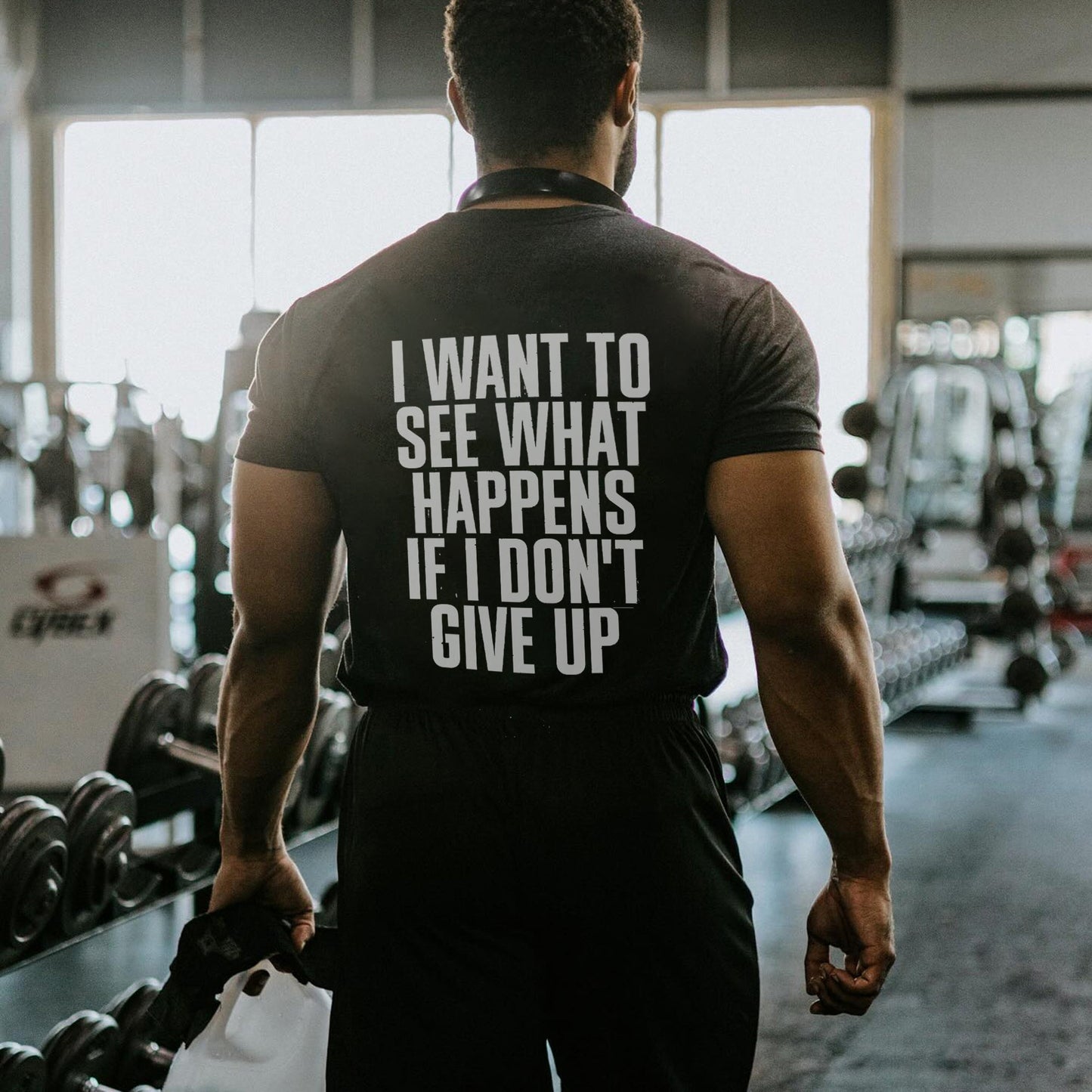 I Want To See What Happens If I Don't Give Up Printed Men's T-shirt