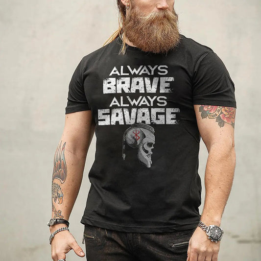 Viking Always Brave Printed Men's T-shirt