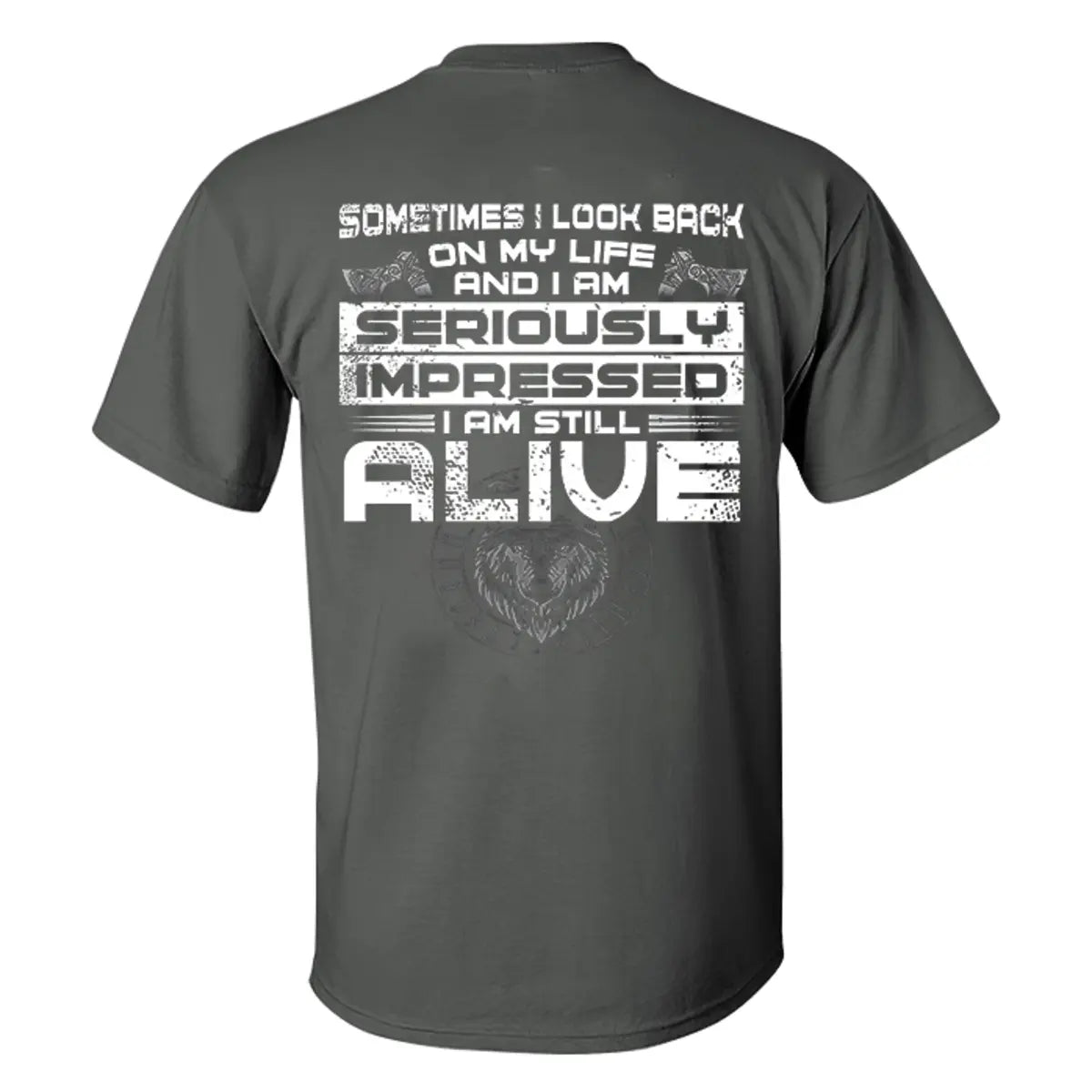 Viking Sometimes I Look Back On My Life Printed Men's T-shirt