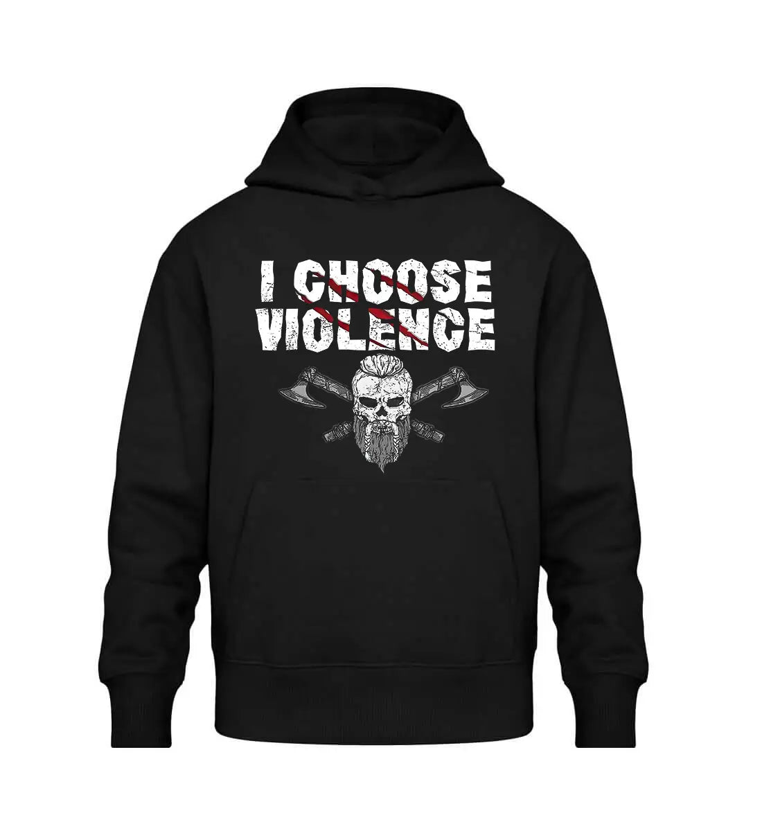 Viking I Choose Violence Printed Men's Hoodie