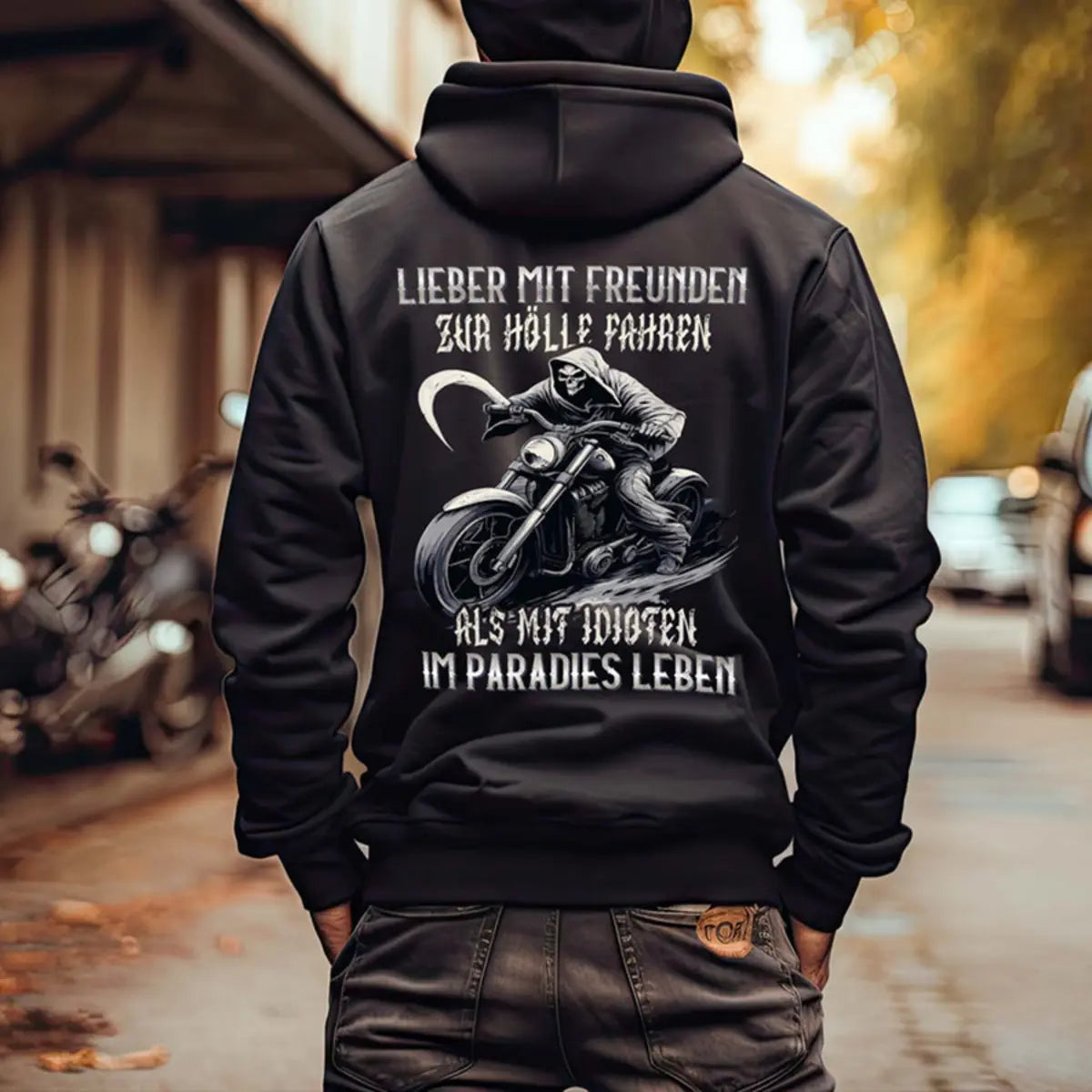 Viking Biker Sind Wie Guter Printed Men's Hoodie