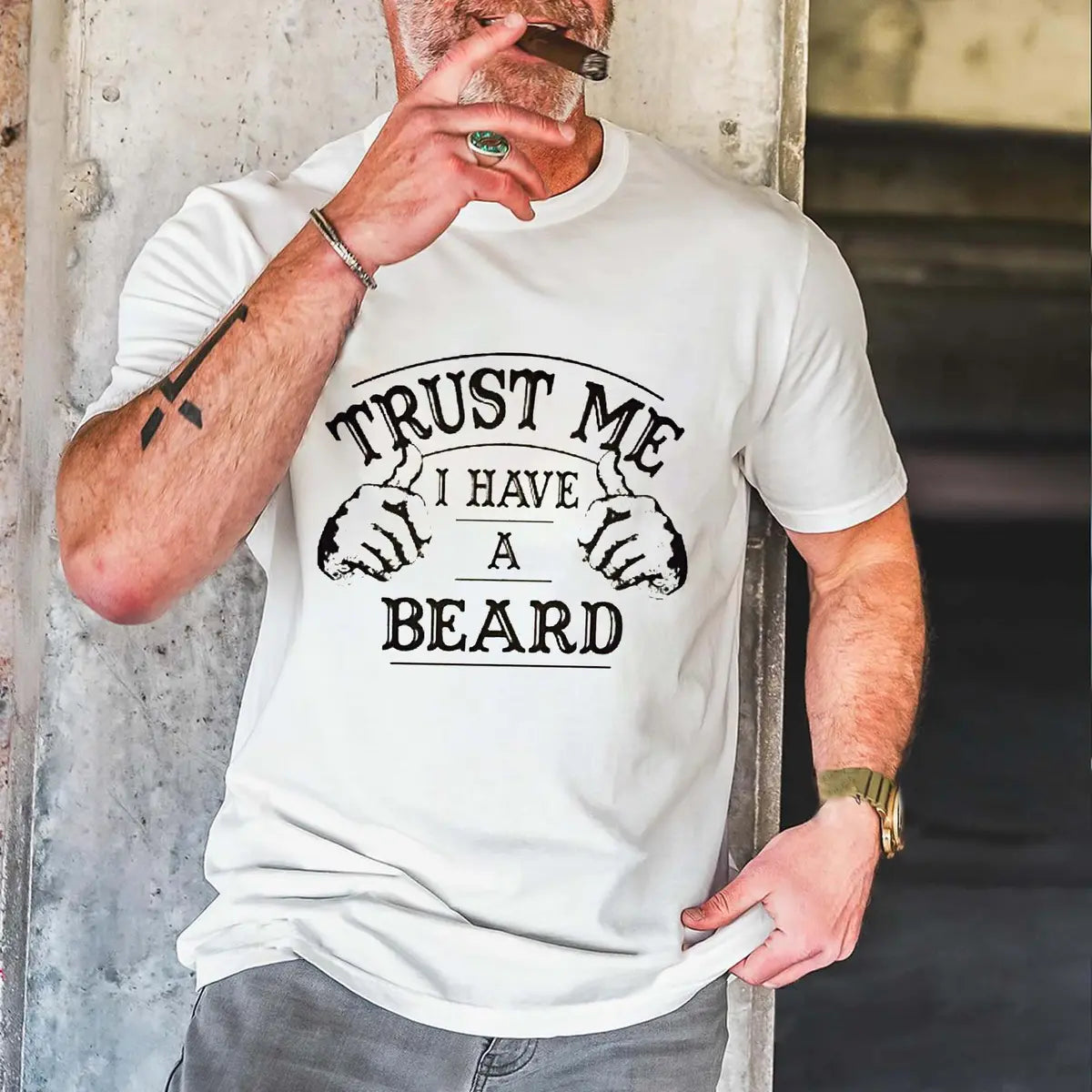 Trust Me I Have A Beard Printed Men's T-shirt